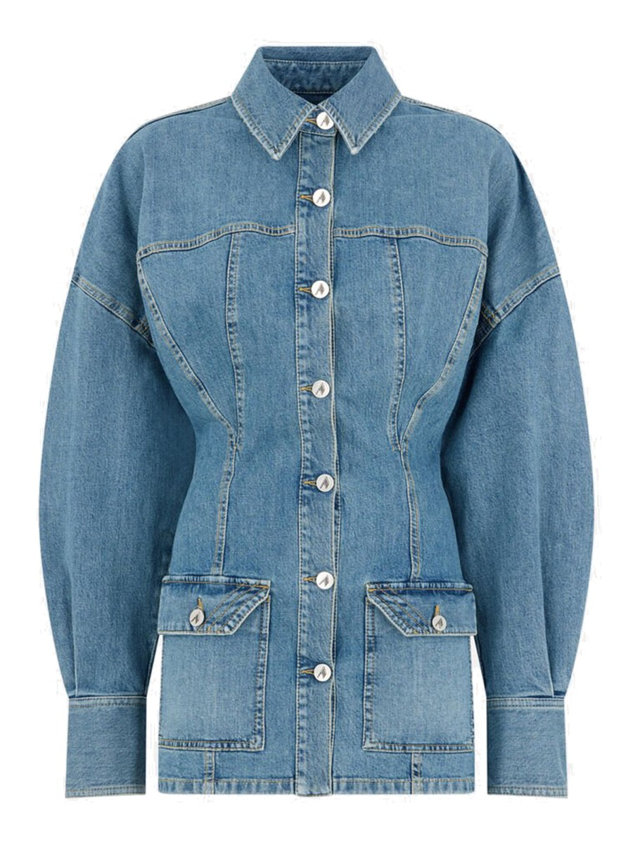 The Attico Women Denim Mini Dress THE ATTICO
