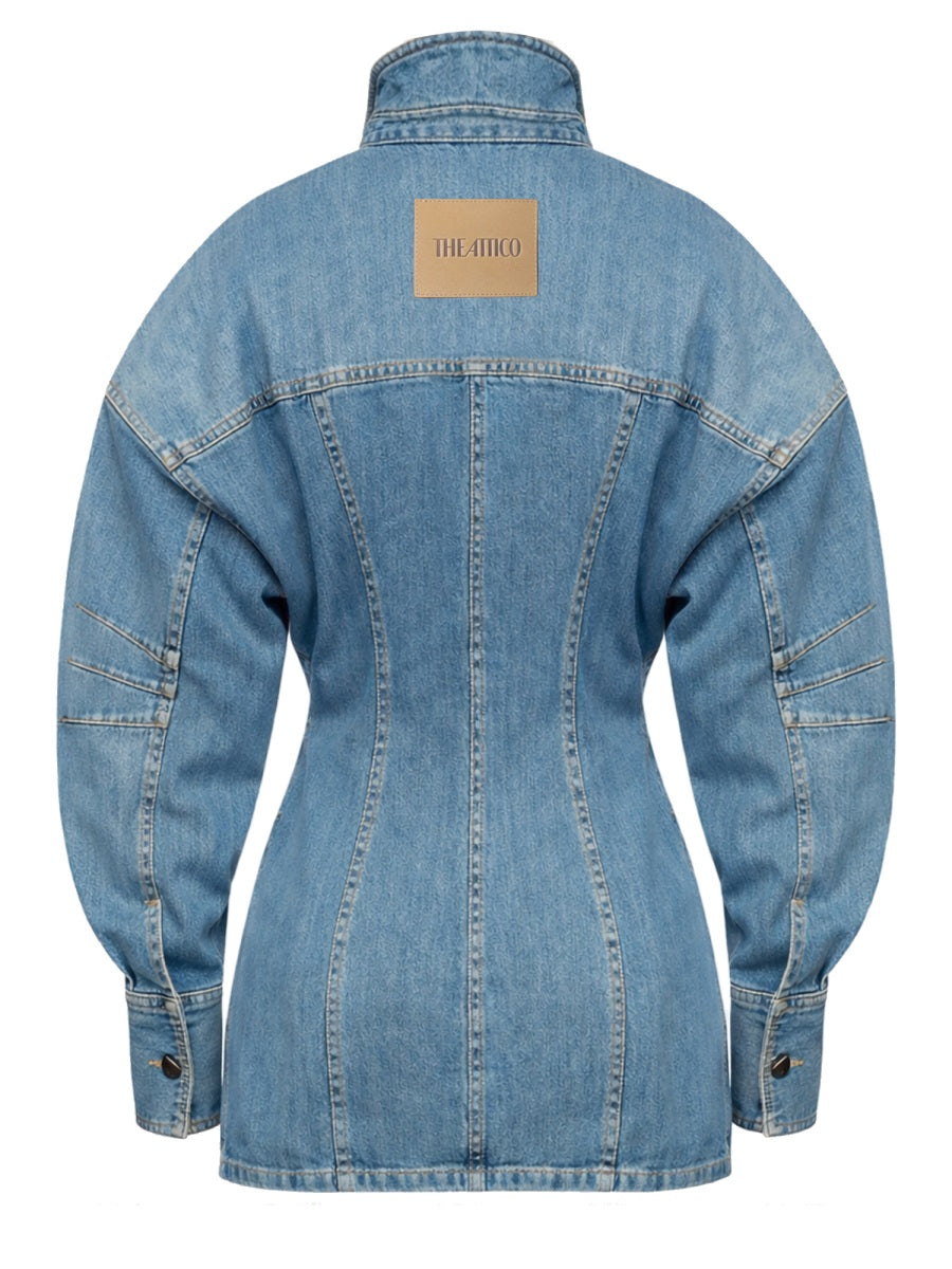 The Attico Women Denim Mini Dress THE ATTICO