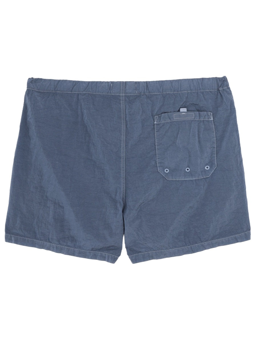 Stone Island Men Swimsuit With Logo Patch STONE ISLAND