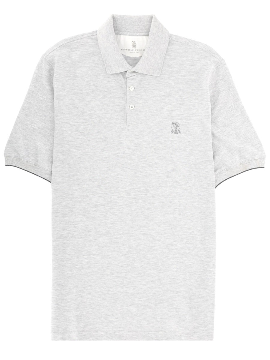 Brunello Cucinelli Men Polo With Logo
