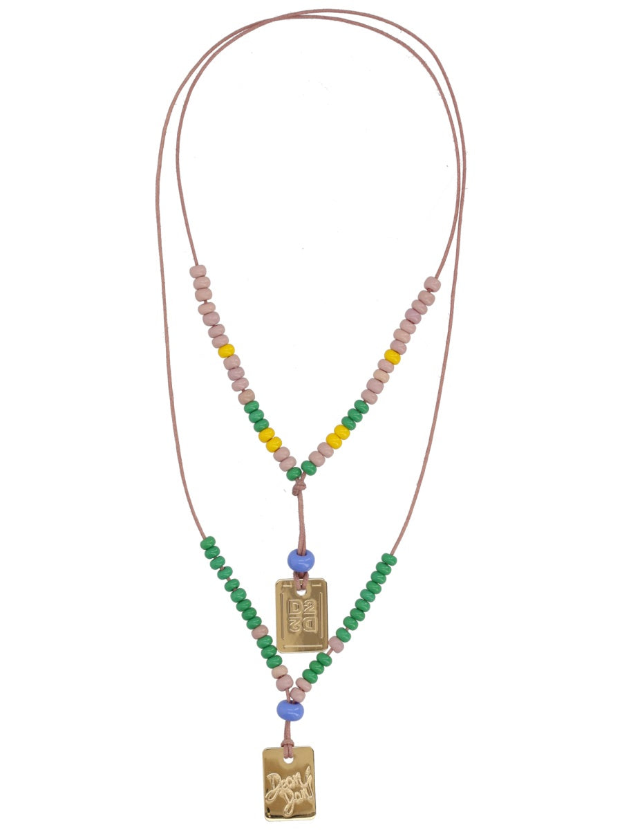 Dsquared Men Necklace With Logo Plaques DSQUARED2