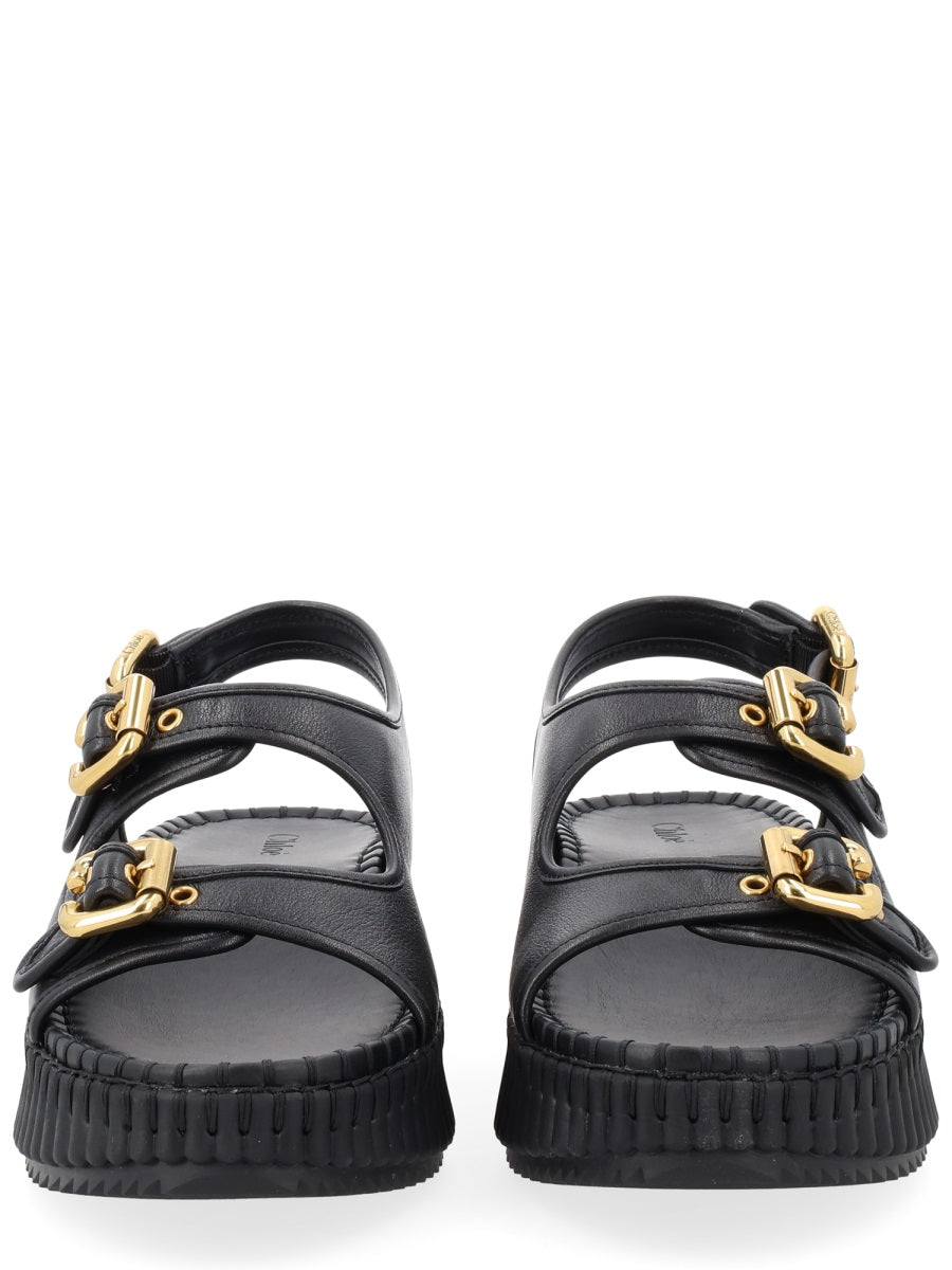 Chloé Women Sandal "Nama" With Wedge CHLOE