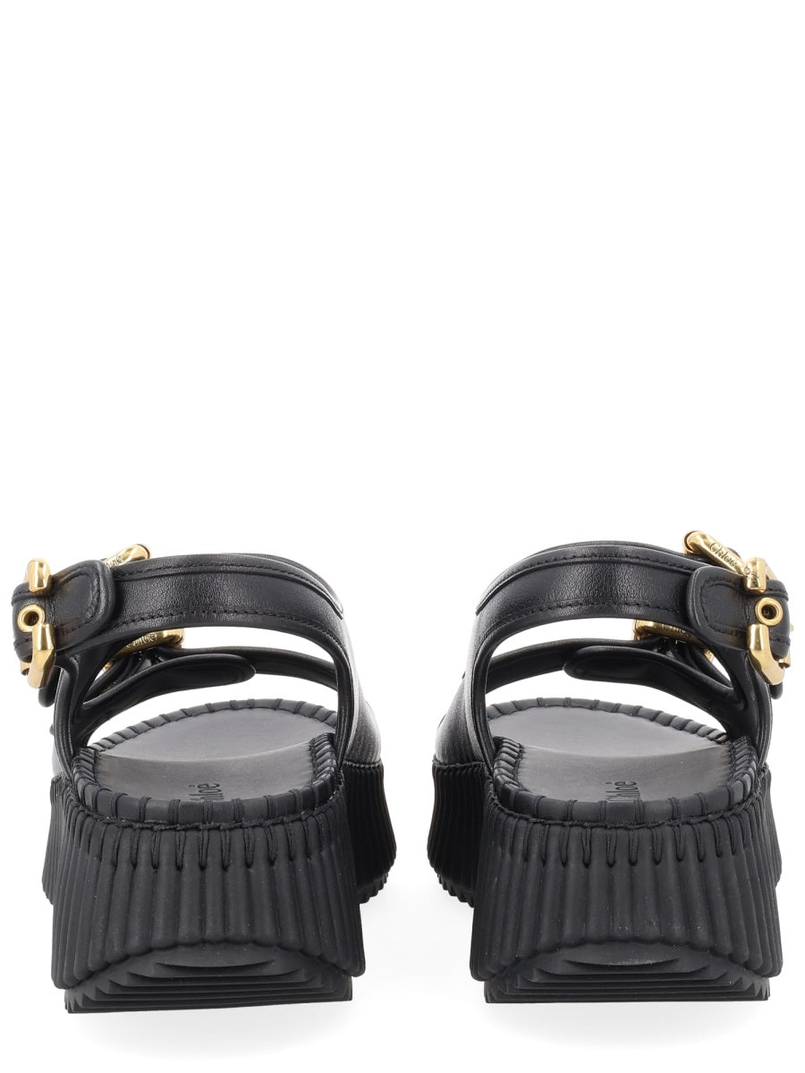 Chloé Women Sandal "Nama" With Wedge CHLOE
