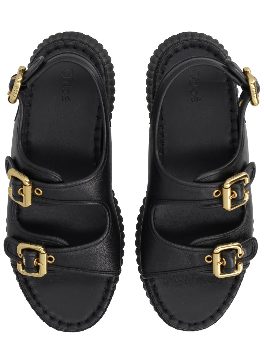 Chloé Women Sandal "Nama" With Wedge CHLOE