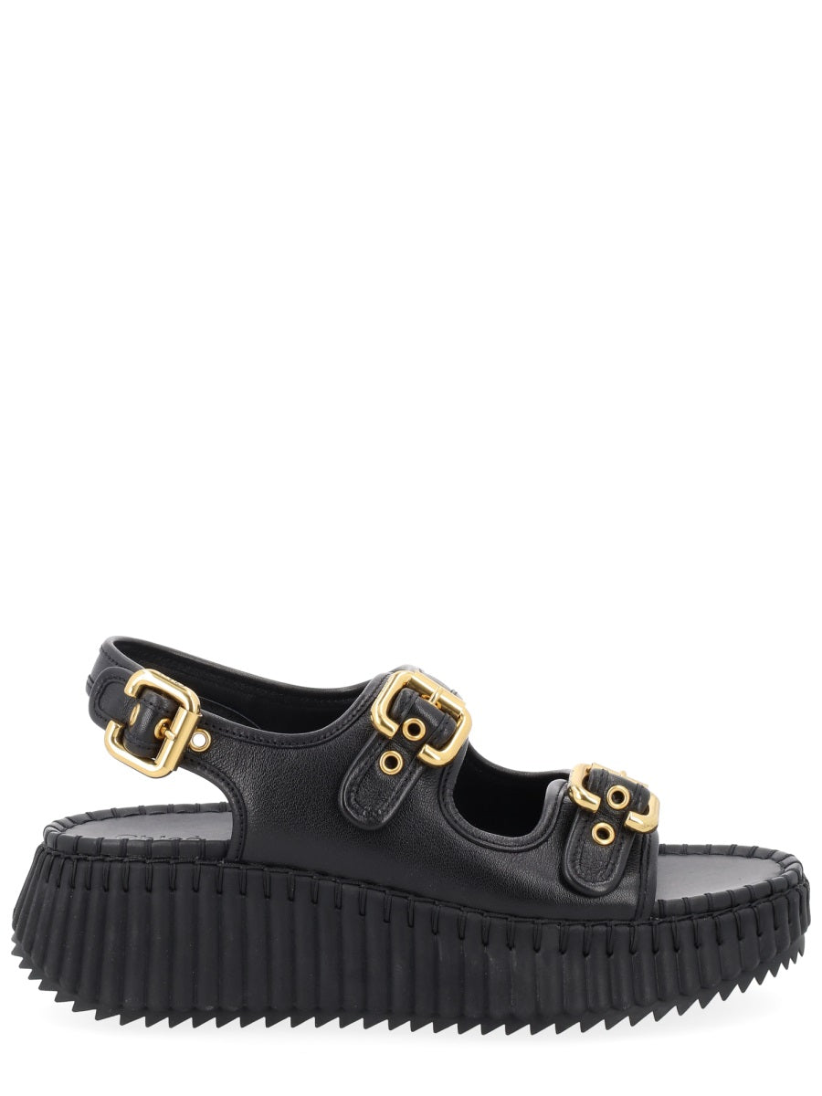Chloé Women Sandal "Nama" With Wedge CHLOE