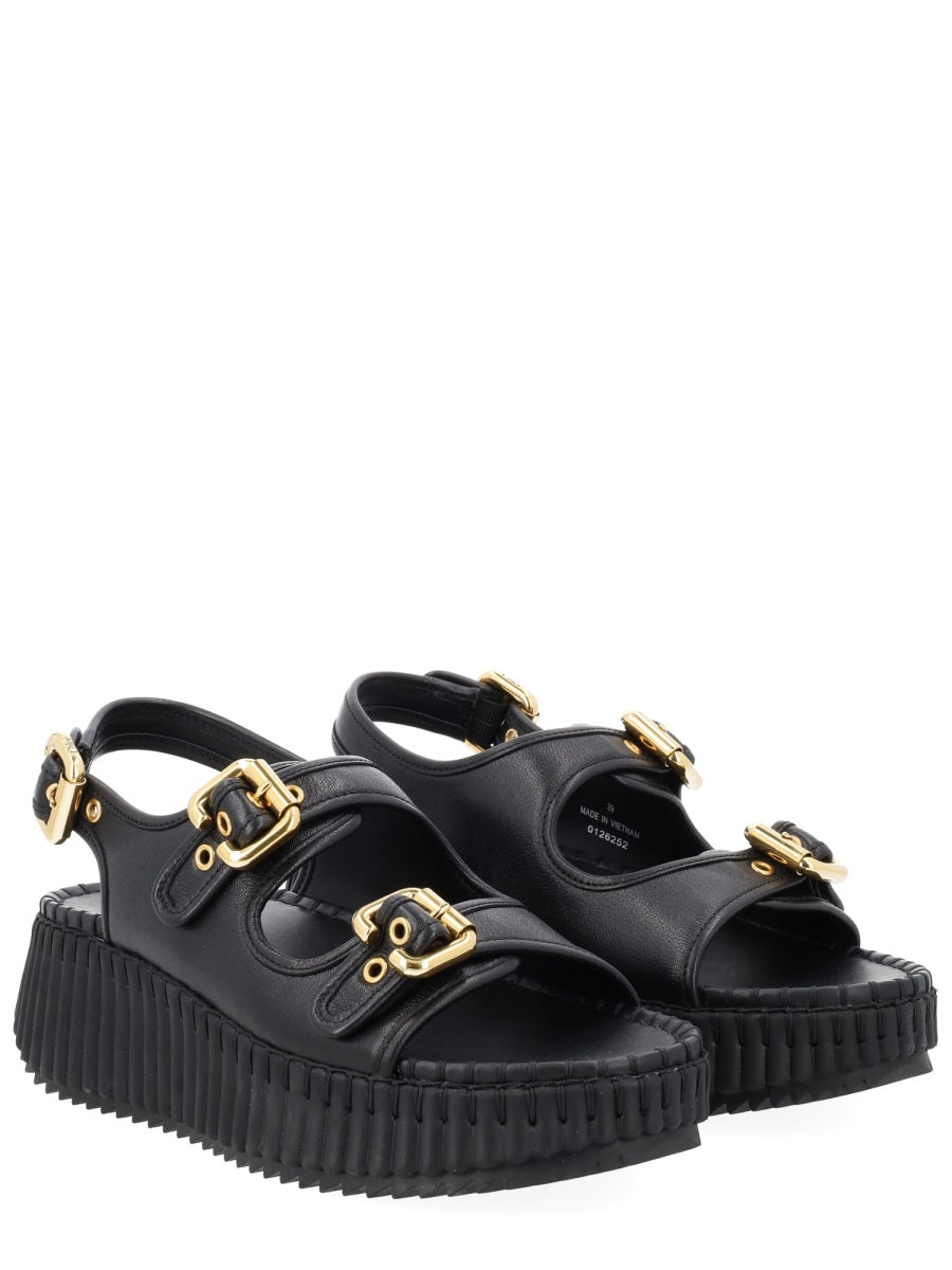 Chloé Women Sandal "Nama" With Wedge CHLOE
