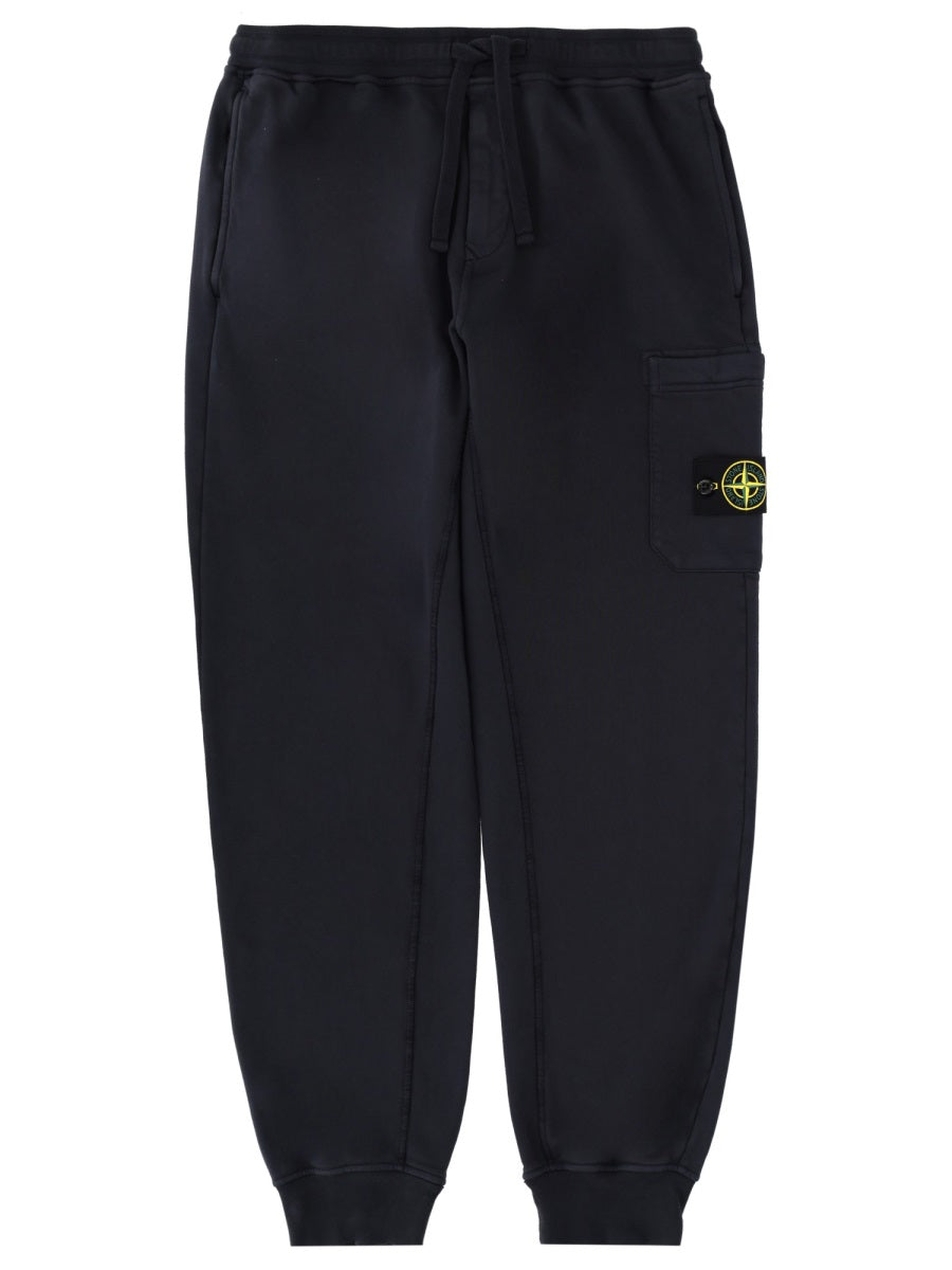 Stone Island Men Jogger Pants With Logo Patch STONE ISLAND