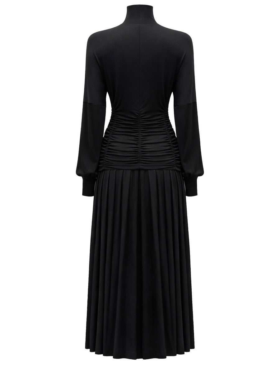 Ganni Women Long Dress With High Neck GANNI