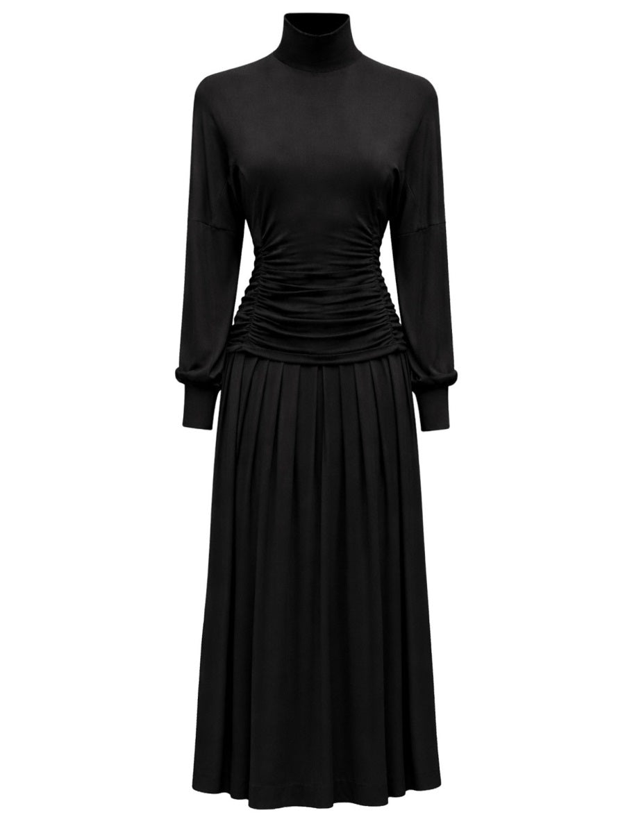 Ganni Women Long Dress With High Neck GANNI