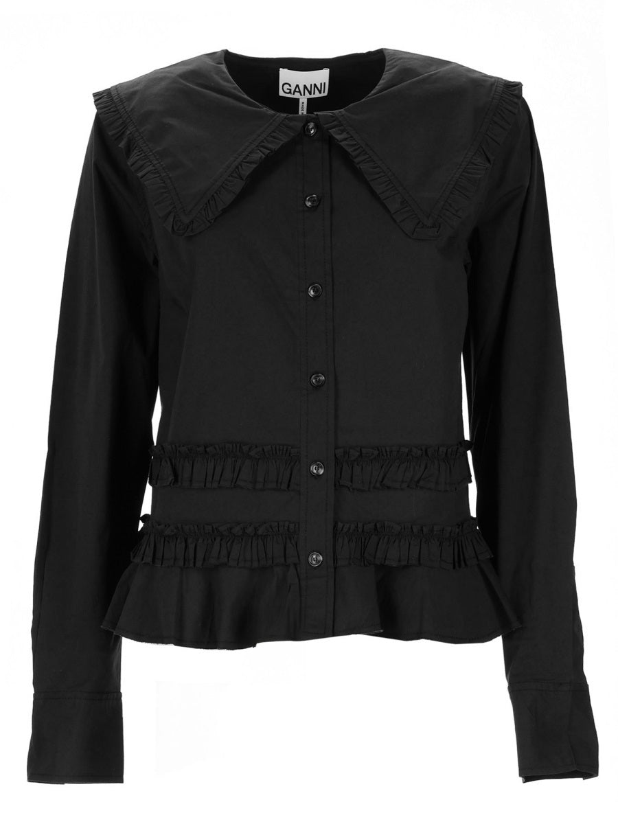 Ganni Women Ruffle Shirt GANNI