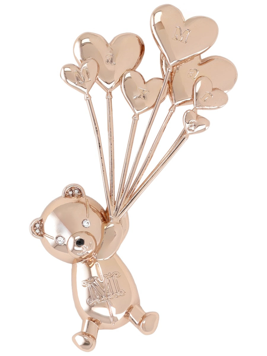 Max Mara Women Metal And Rhinestone Brooch MAX MARA