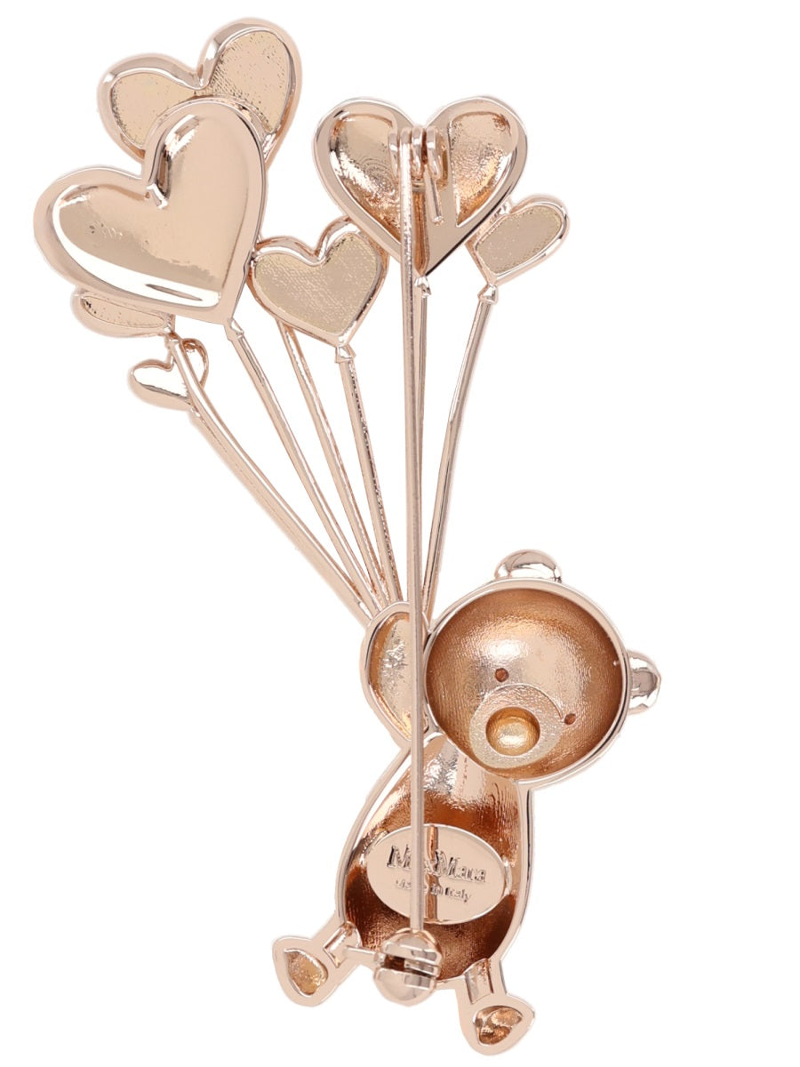 Max Mara Women Metal And Rhinestone Brooch MAX MARA