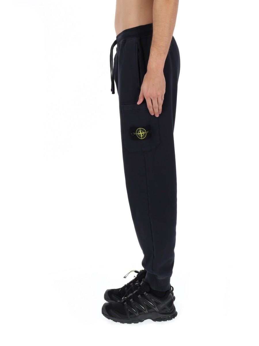 Stone Island Men Jogger Pants With Logo Patch STONE ISLAND