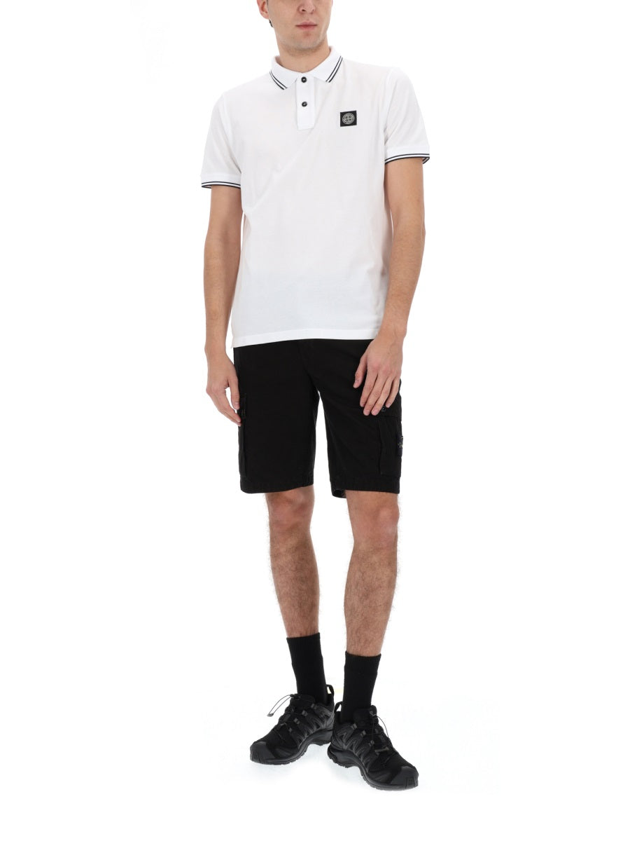 Stone Island Men Cargo Shorts With Logo Patch STONE ISLAND