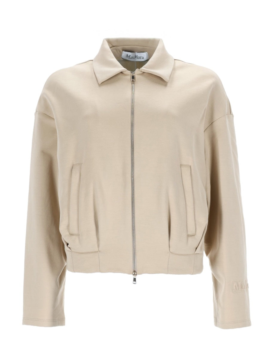 Max Mara Women Silk And Cotton Crop Sweatshirt MAX MARA