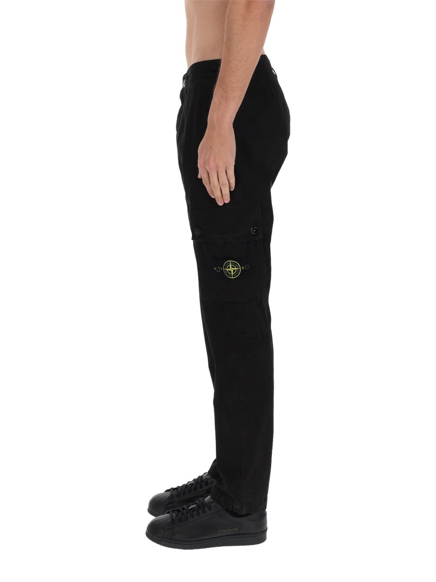 Stone Island Men Cargo Pants With Logo Patch STONE ISLAND
