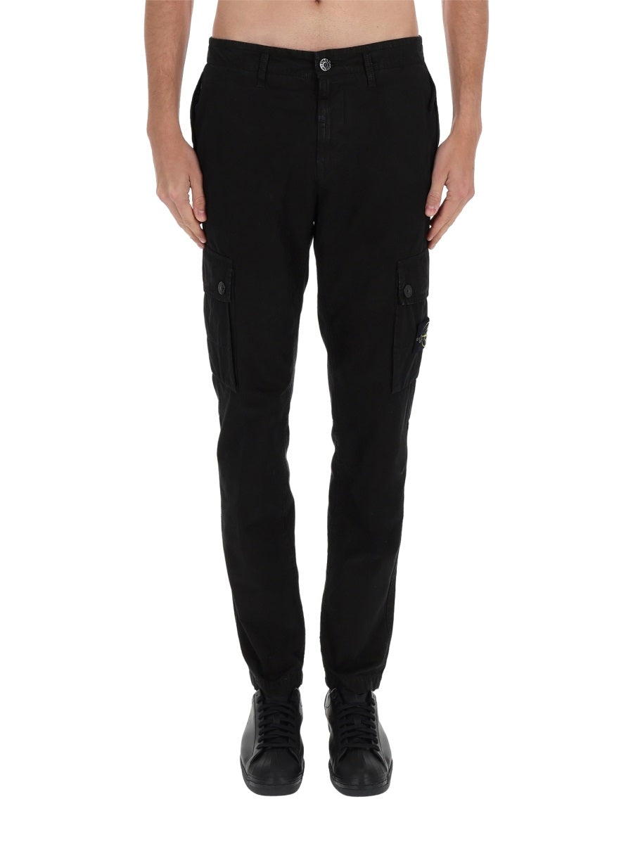 Stone Island Men Cargo Pants With Logo Patch STONE ISLAND