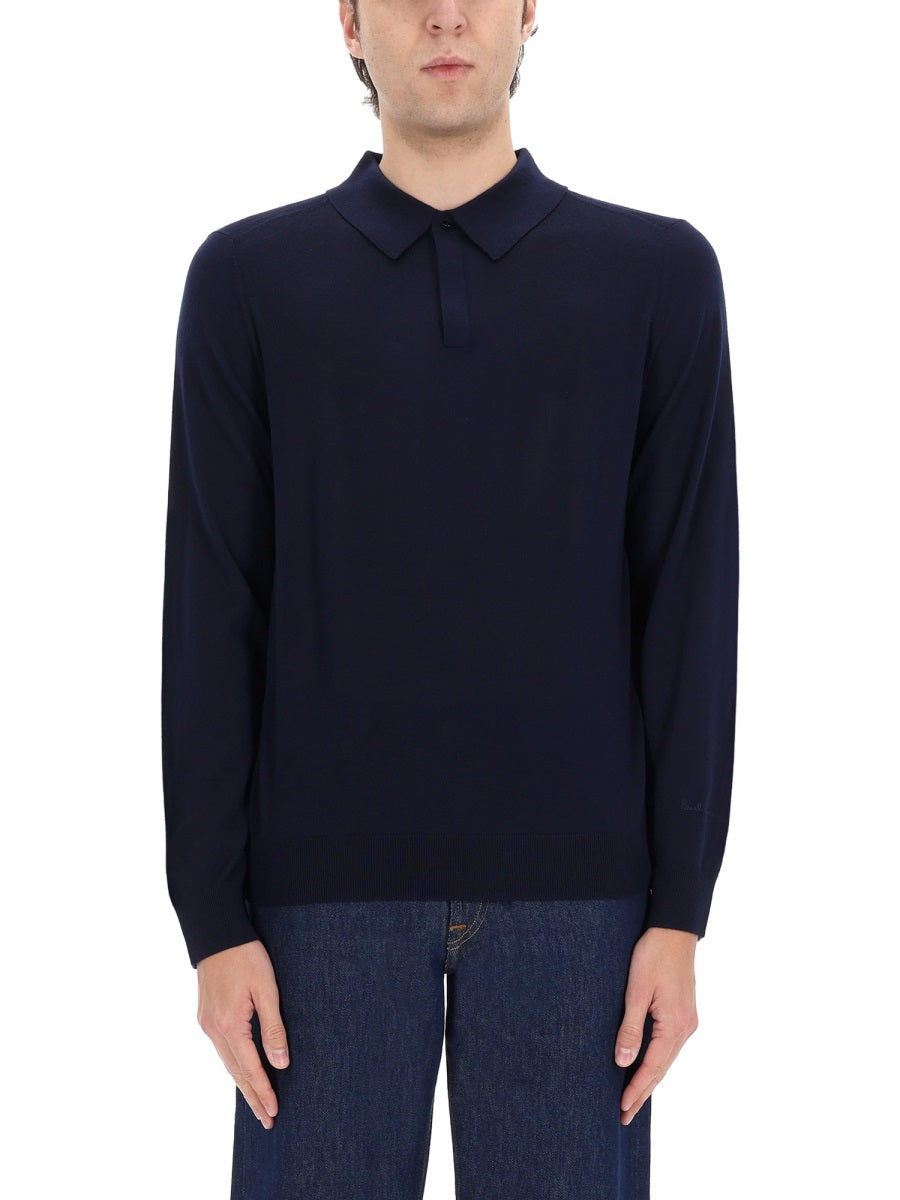 Paul Smith Men Merino Wool Polo Shirt PAUL SMITH