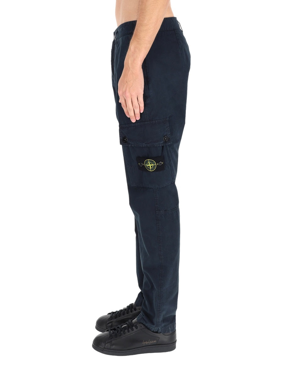 Stone Island Men Cargo Pants With Logo Patch STONE ISLAND