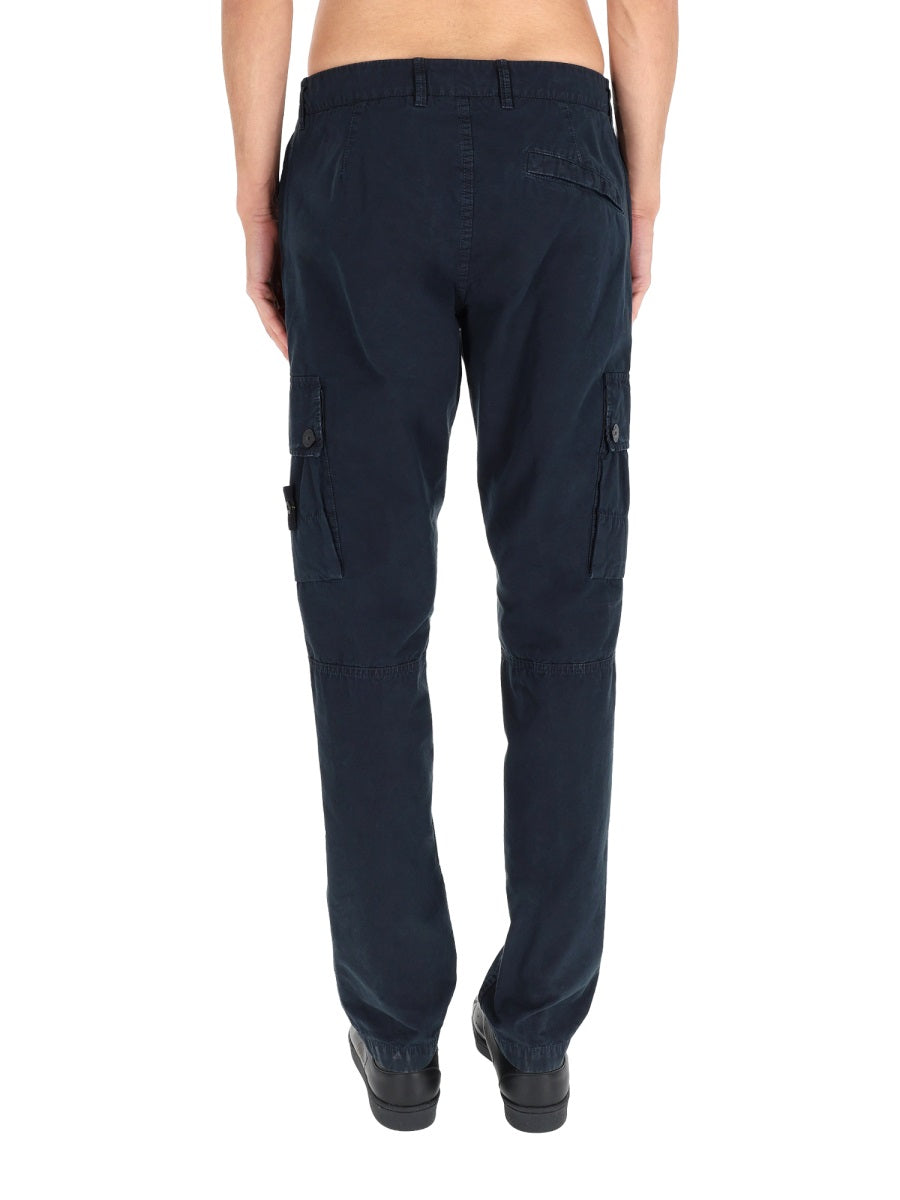 Stone Island Men Cargo Pants With Logo Patch STONE ISLAND