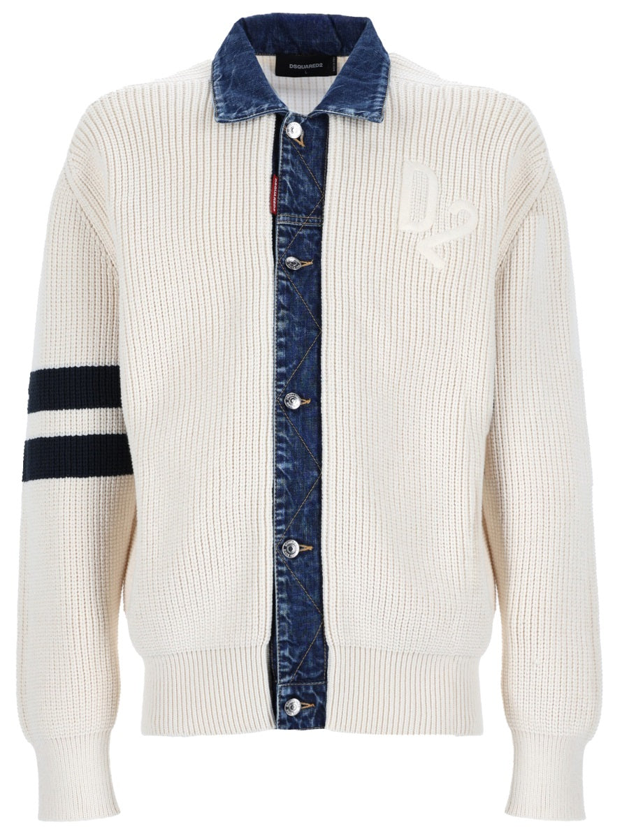Dsquared2 Men Cardigan With Logo DSQUARED2