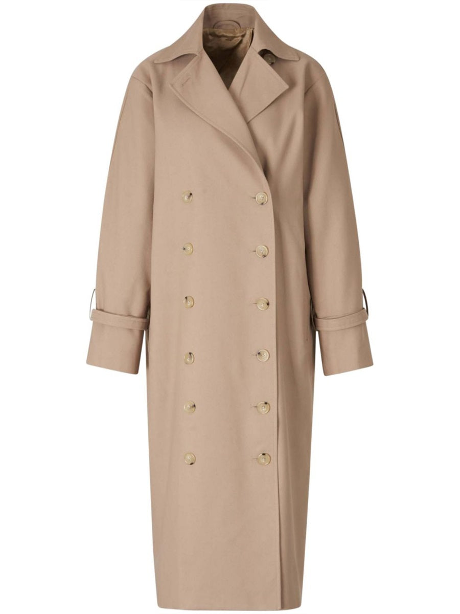 Toteme Women Double-Breasted Cotton Trench Coat TOTEME