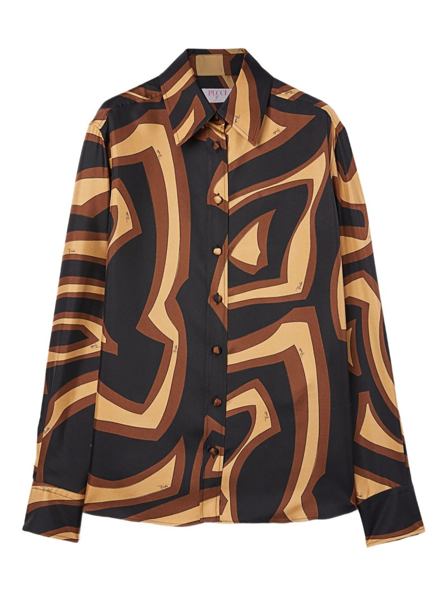 Pucci Women Labyrinth Print Silk Shirt PUCCI