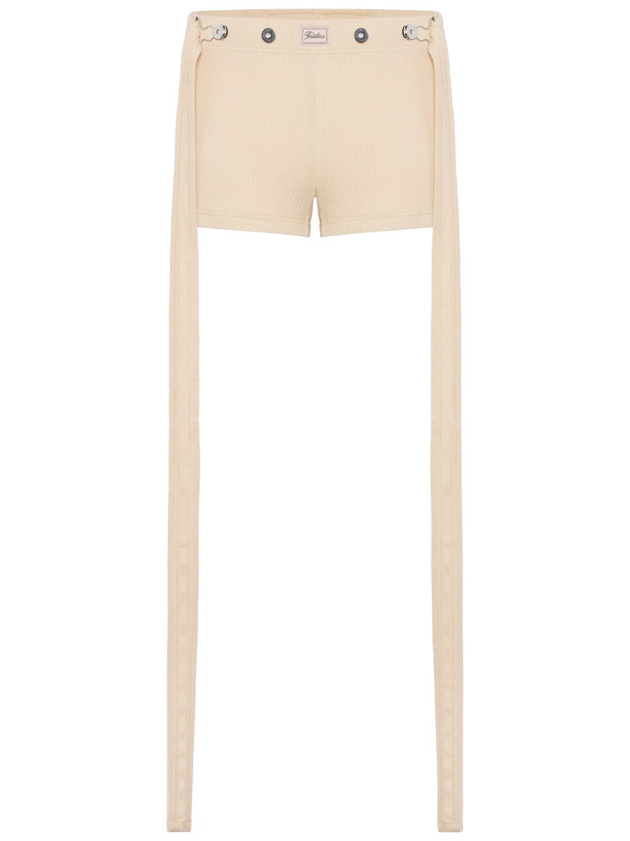 Jean Paul Gaultier Women Shorts With Logo Patch JEAN PAUL GAULTIER