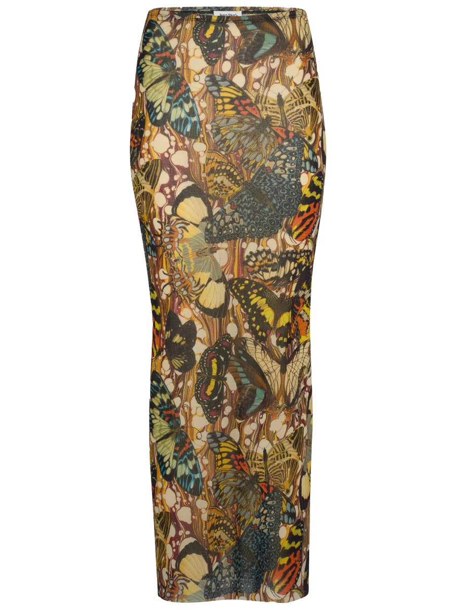 Jean Paul Gaultier Women Long Skirt With "Bow Tie" Print JEAN PAUL GAULTIER