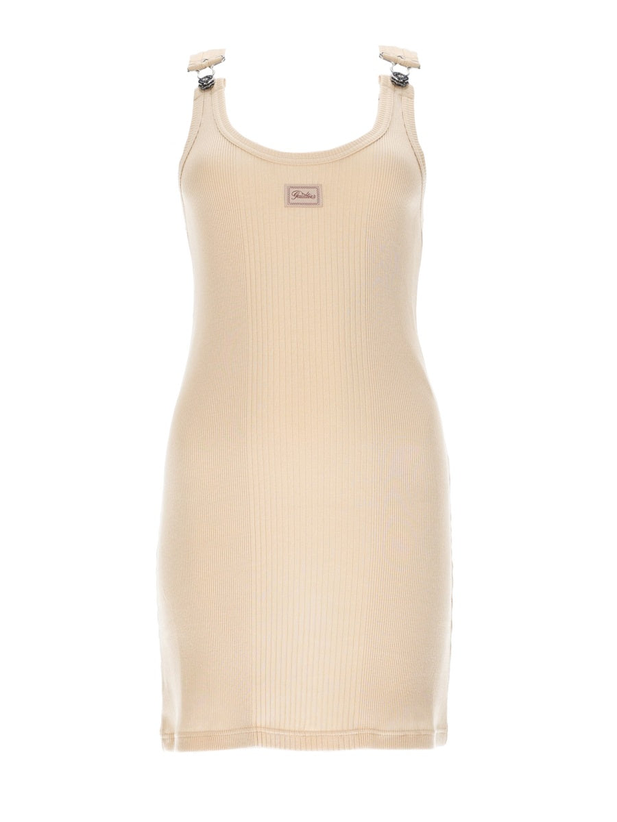 Jean Paul Gaultier Women Mini Dress With Logo Patch JEAN PAUL GAULTIER