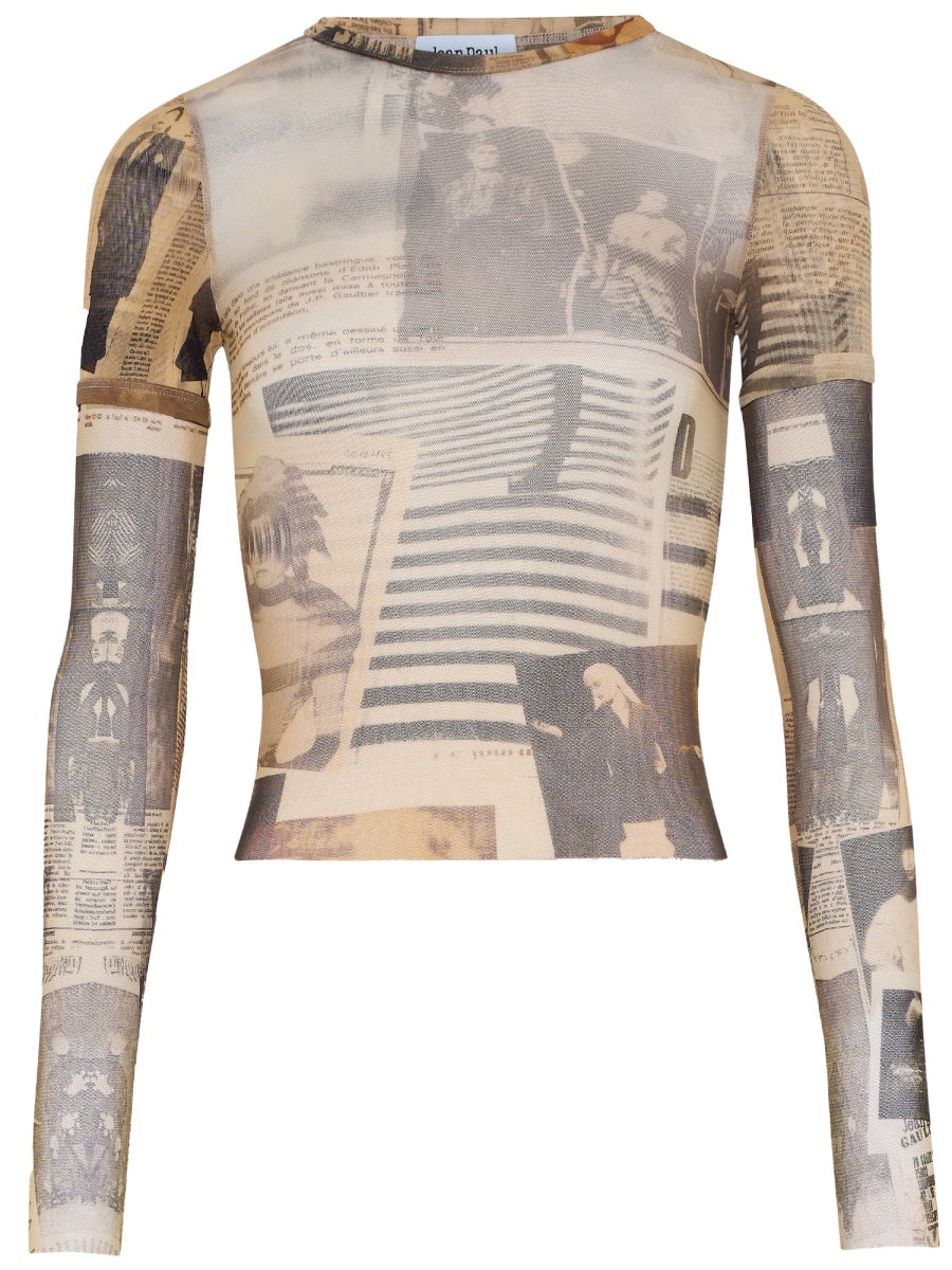 Jean Paul Gaultier Women Top With "Journal" Print JEAN PAUL GAULTIER
