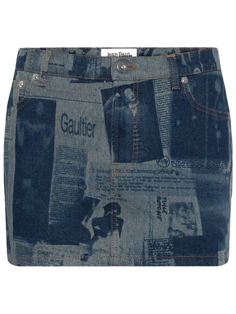Jean Paul Gaultier Women Miniskirt With "Newspaper" Print JEAN PAUL GAULTIER