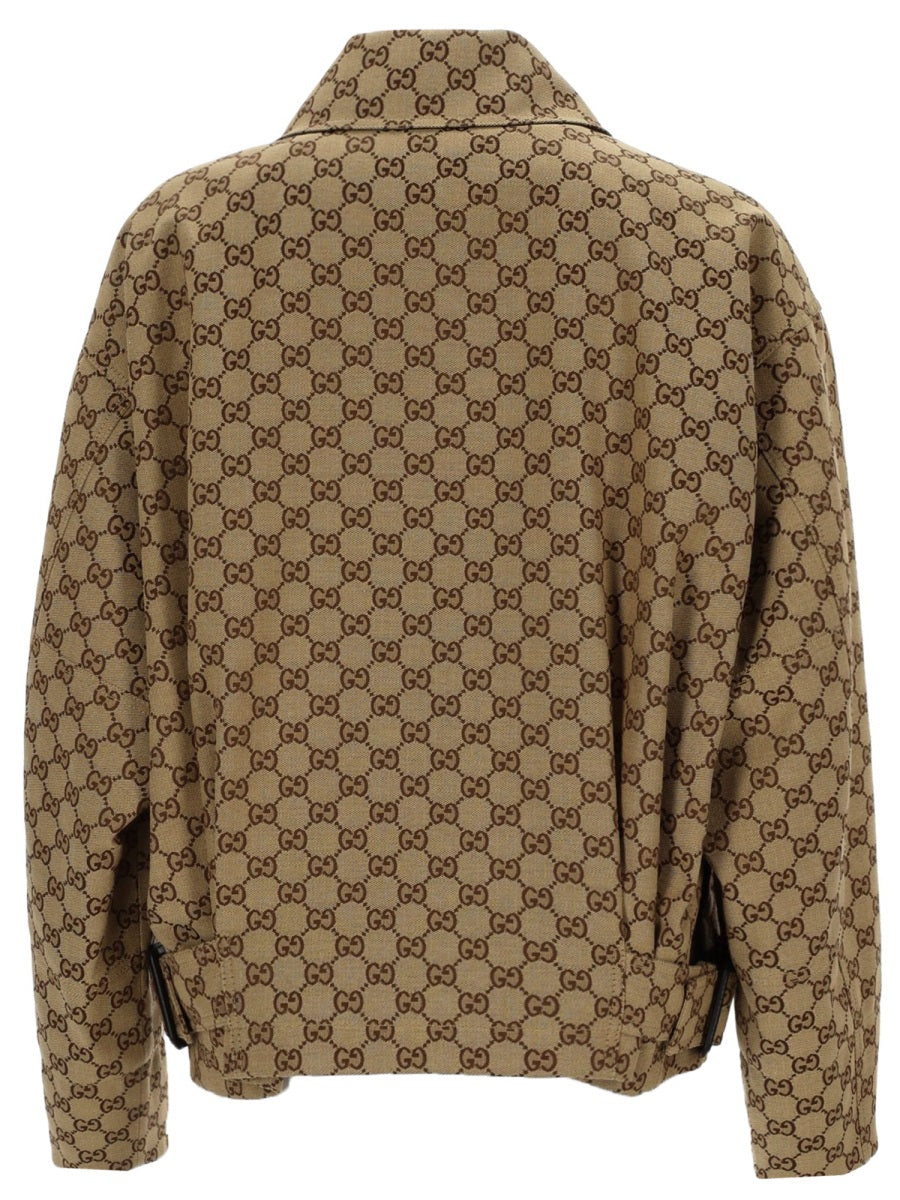 Gucci Women Bomber Jacket With "Gg" Texture GUCCI