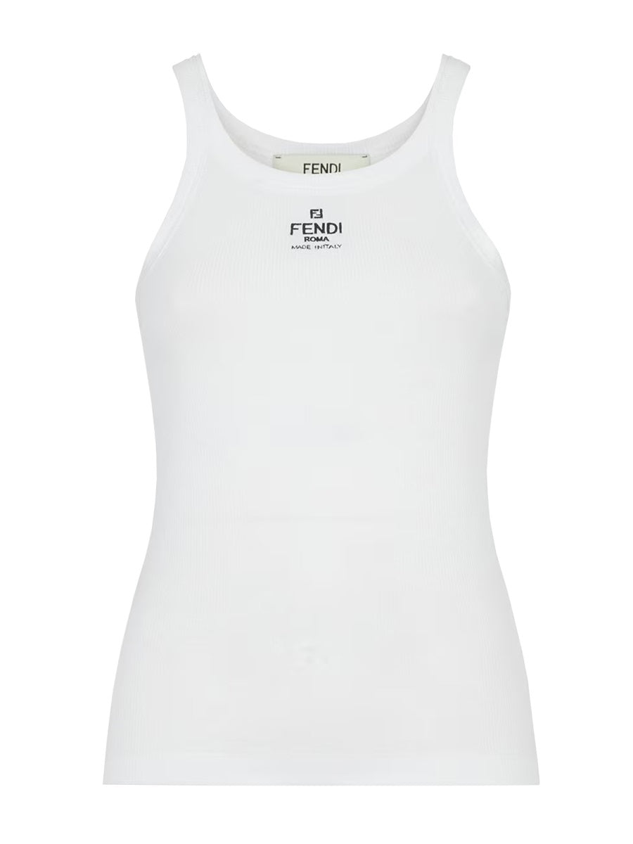 Fendi Women Top With Embroidered Logo FENDI