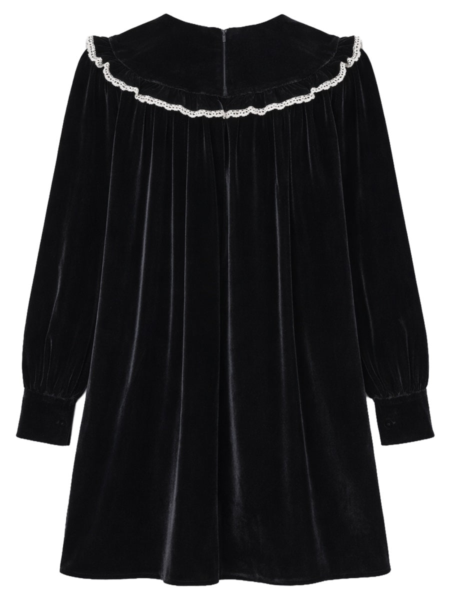 Ganni Women Mini Velvet Dress GANNI