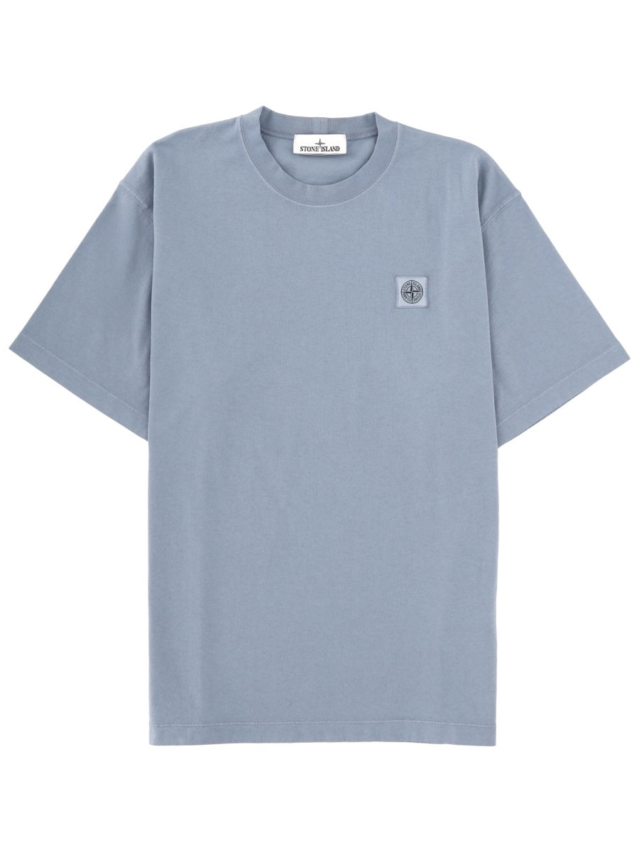 Stone Island Men T-Shirt With Logo Patch