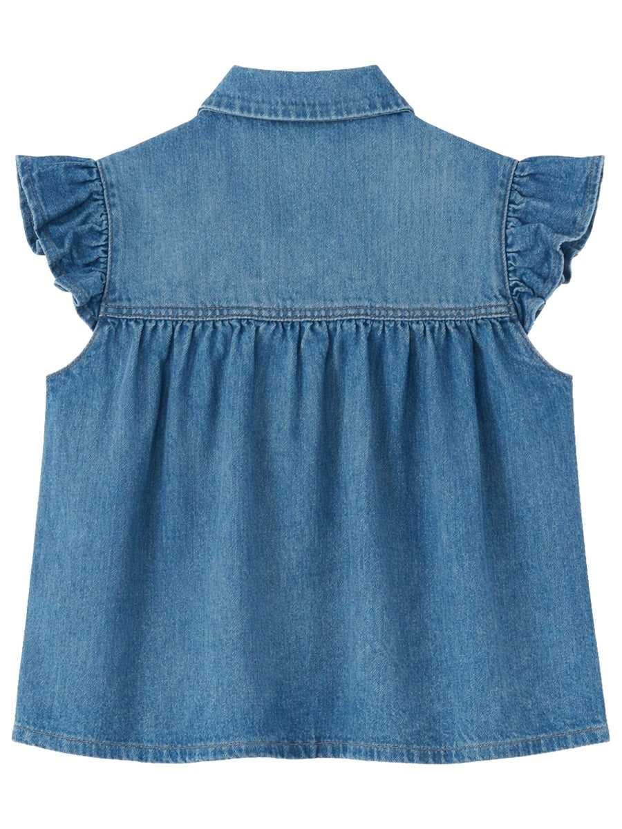 Ganni Women Sleeveless Top With Collar GANNI