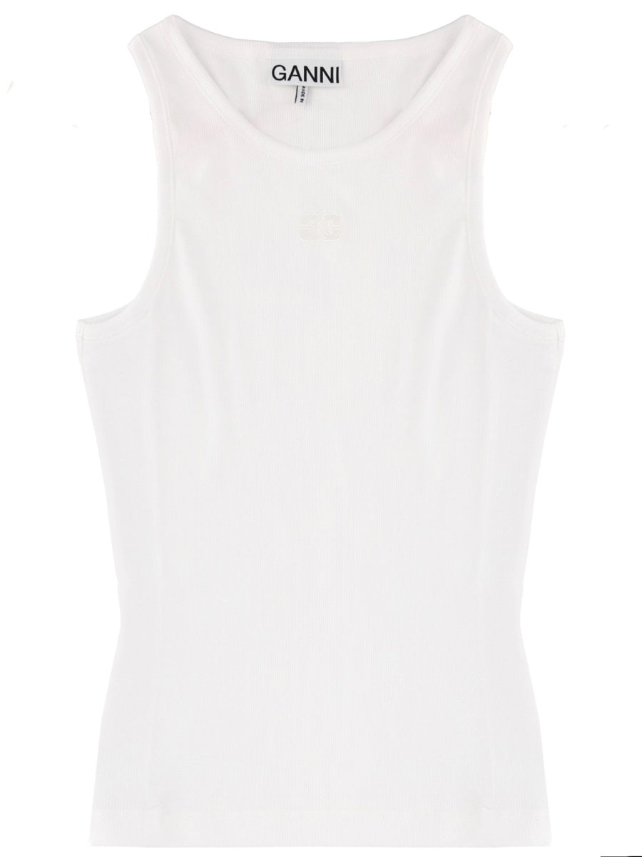 Ganni Women Tops With Logo GANNI