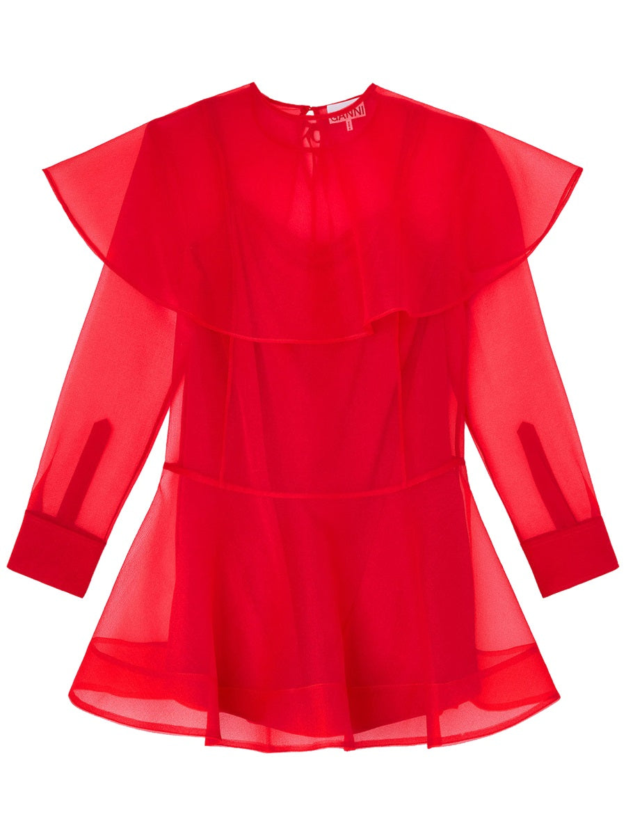 Ganni Women Organza Mini Dress GANNI