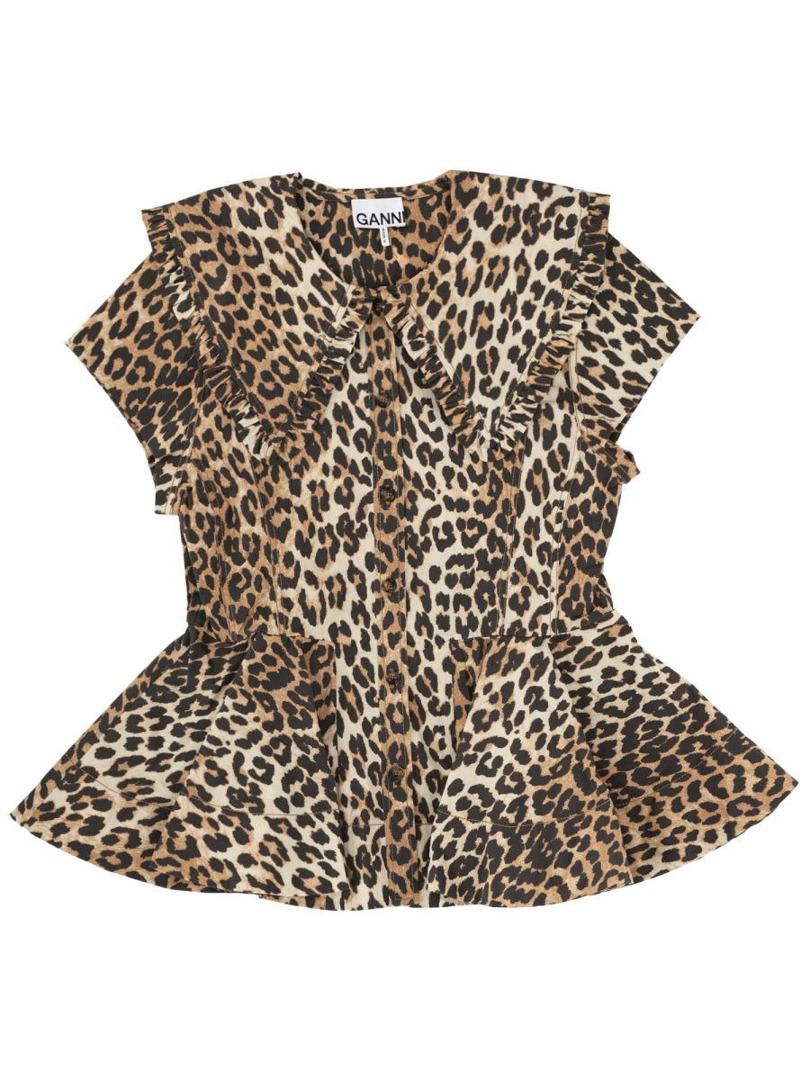 Ganni Women Sleeveless Shirt With Print GANNI