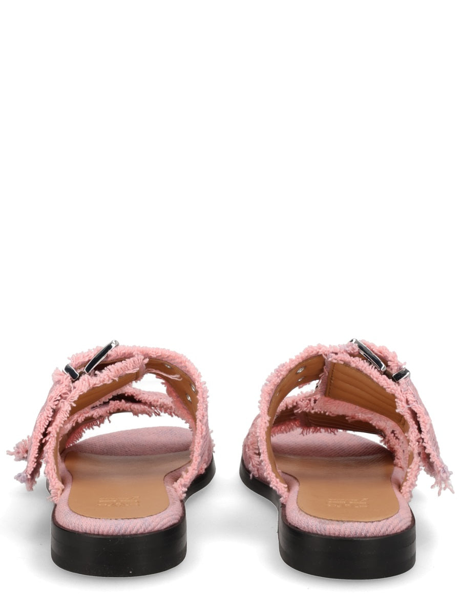 Ganni Women Denim Sandal With Bangs GANNI