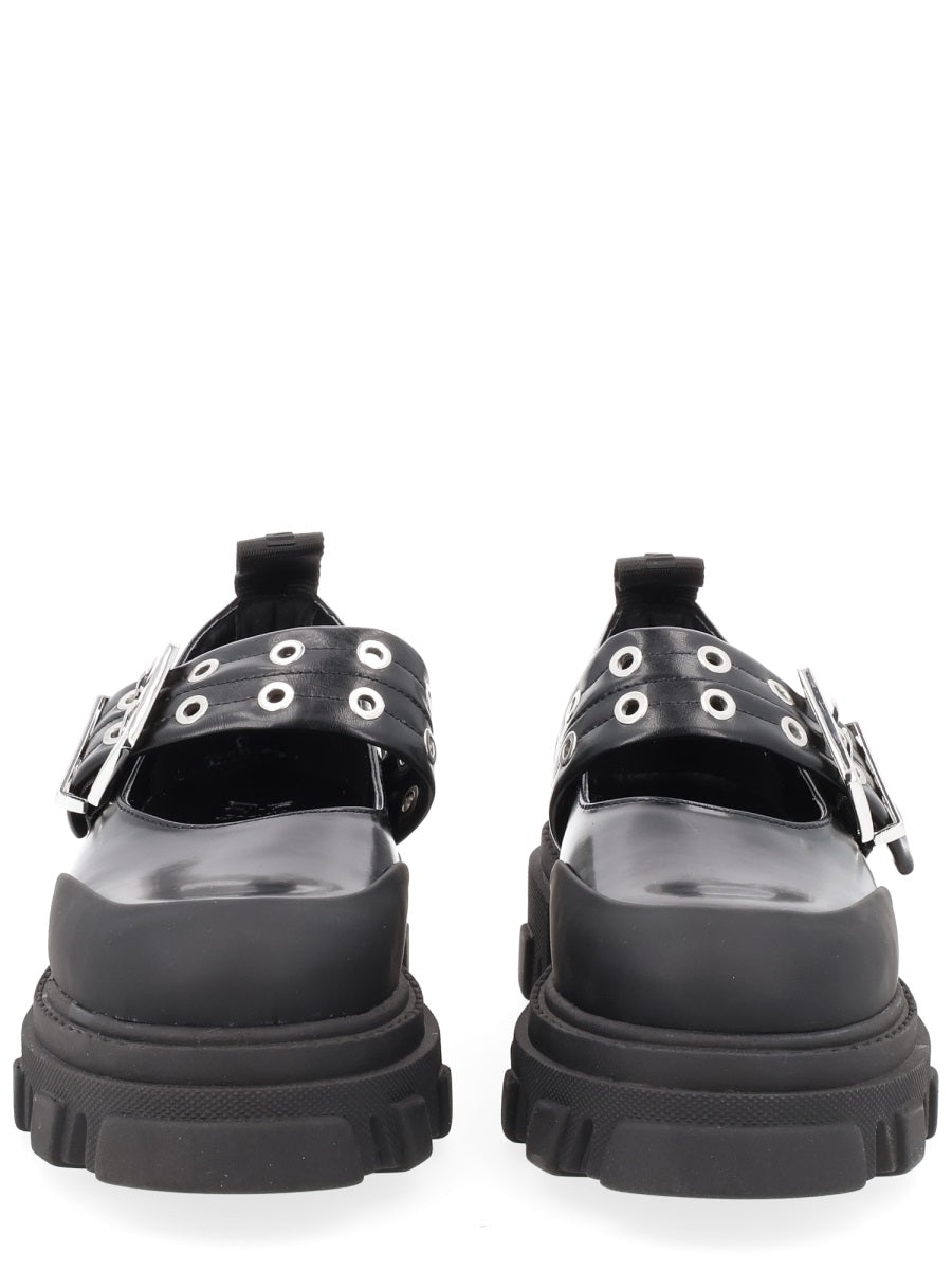 Ganni Women Ballerina With Logo Buckle GANNI