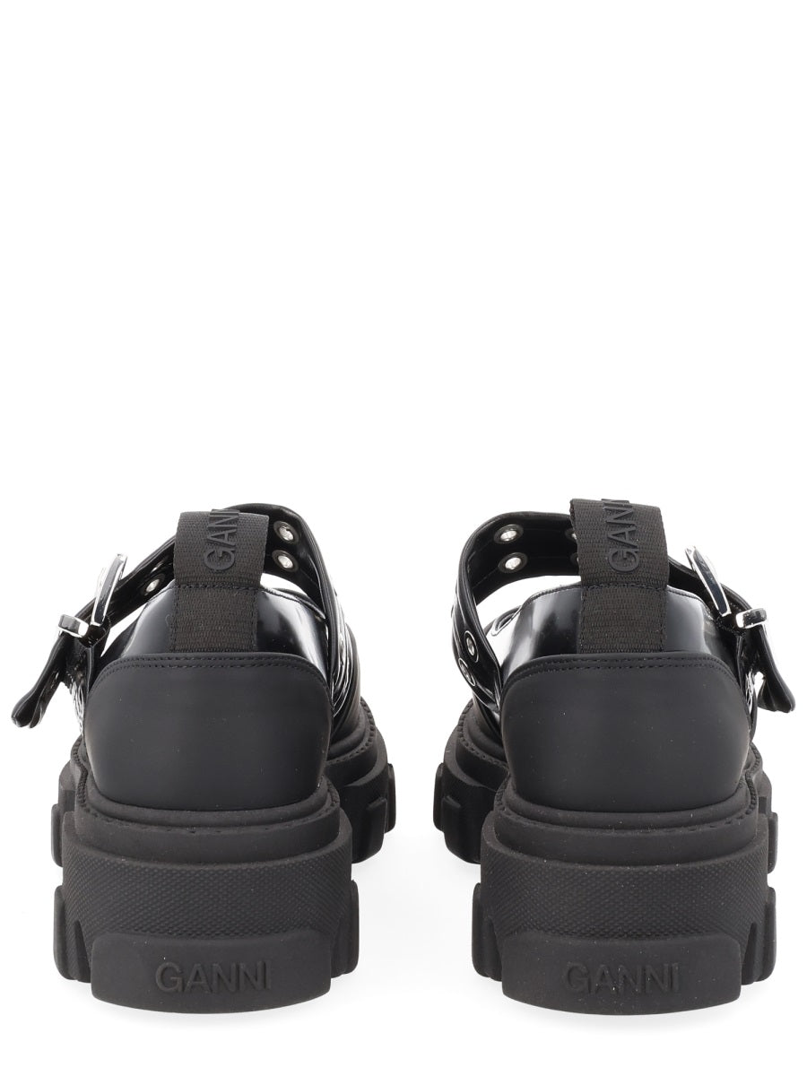 Ganni Women Ballerina With Logo Buckle GANNI