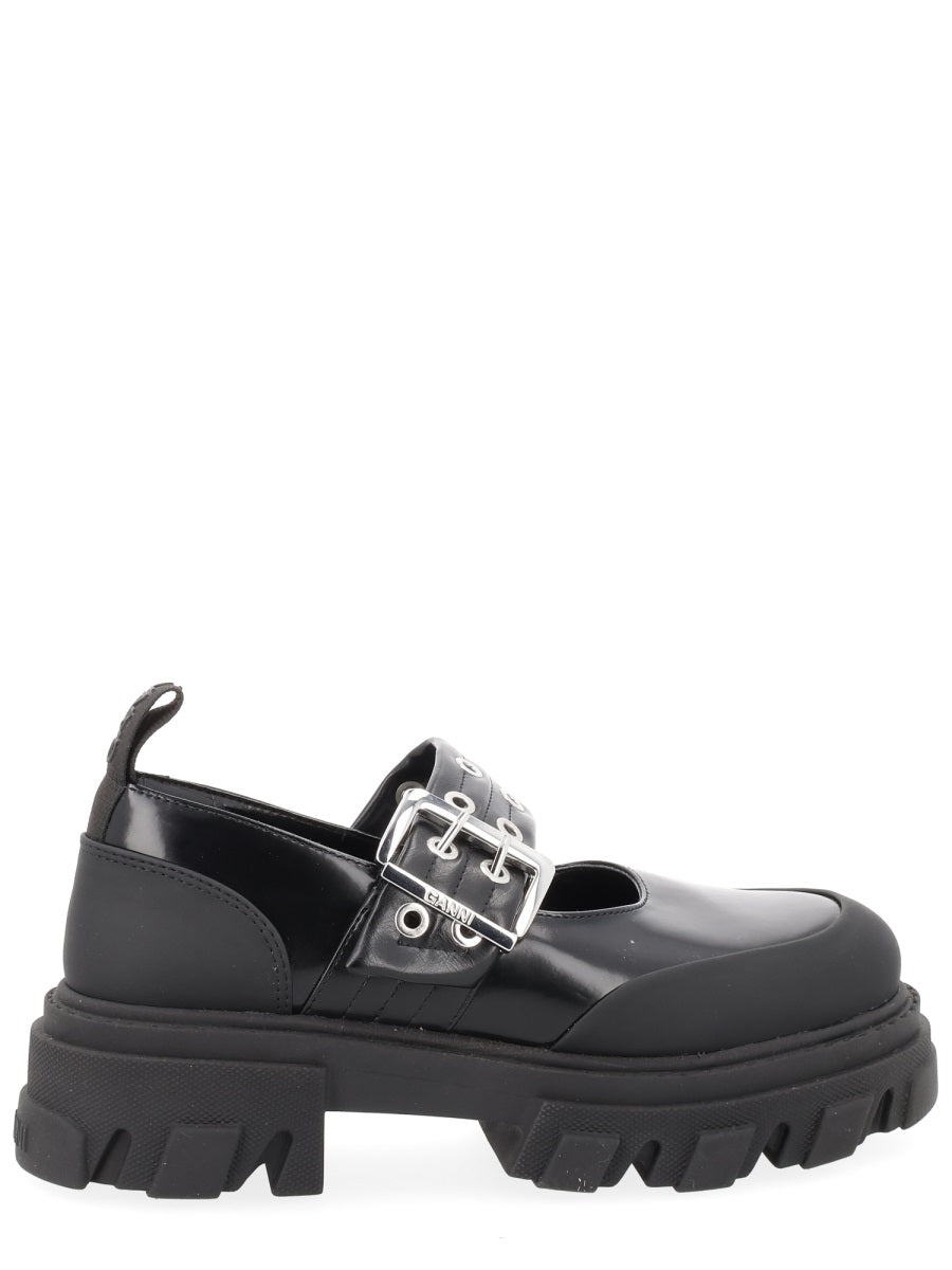 Ganni Women Ballerina With Logo Buckle GANNI