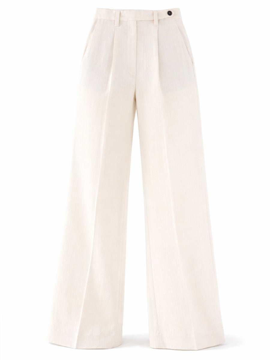 Brunello Cucinelli Women Linen Blend Tailored Pants BRUNELLO CUCINELLI