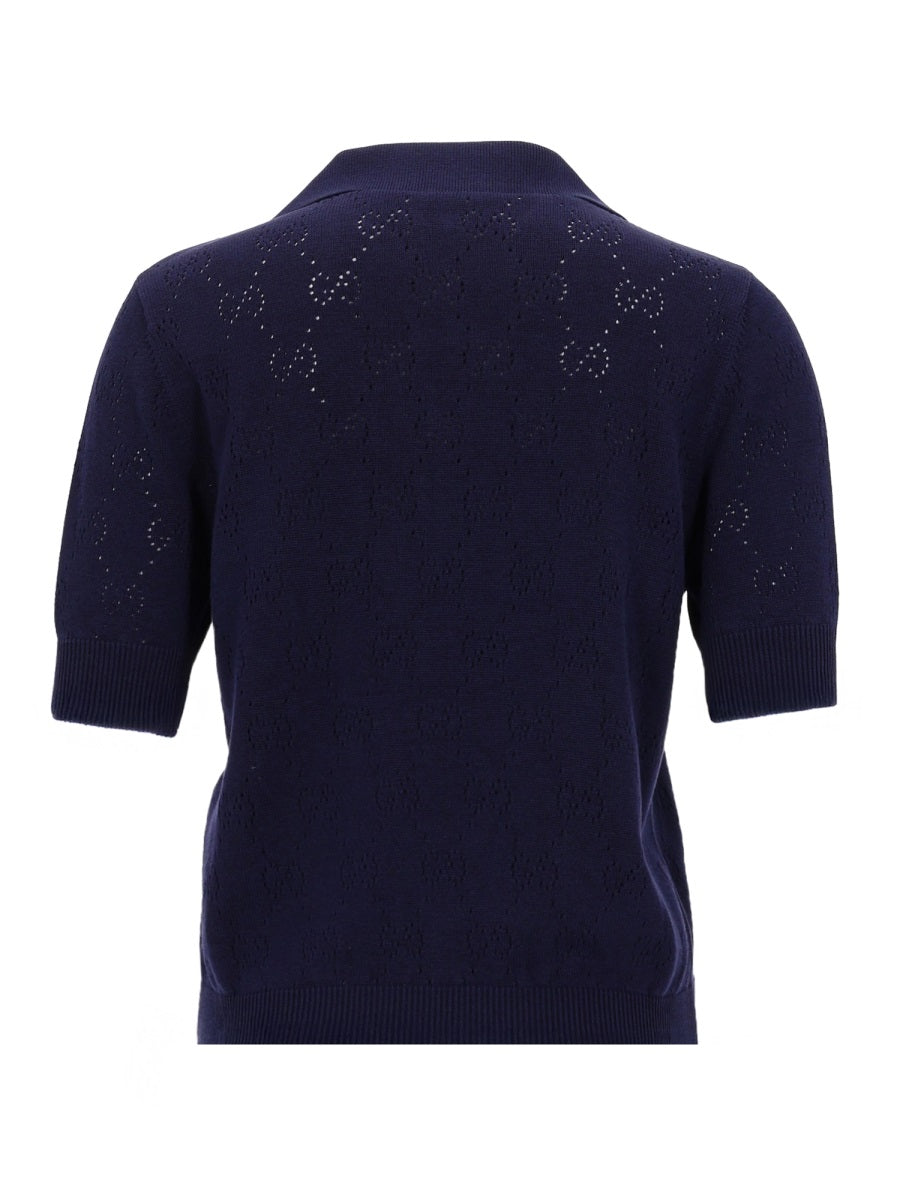 Gucci Women Silk And Cotton Polo Shirt GUCCI