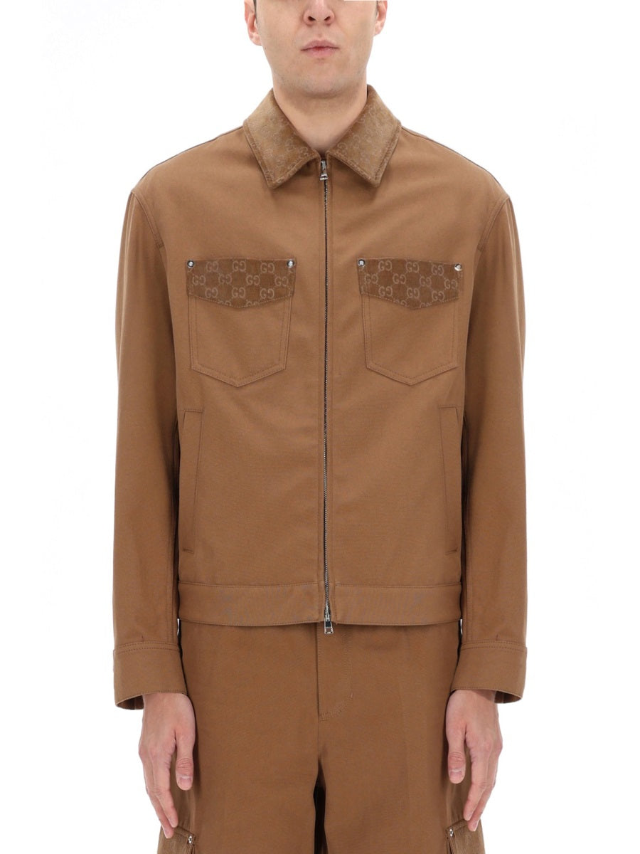 Gucci Men Jacket With Zipper And Collar GUCCI