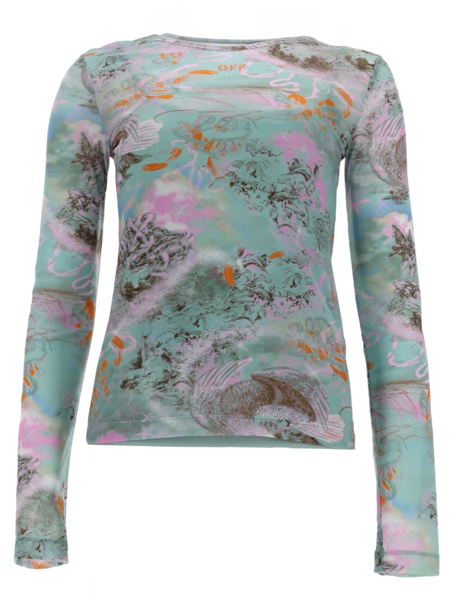 Off-White Women Top "Light Jer Storytel" OFF-WHITE