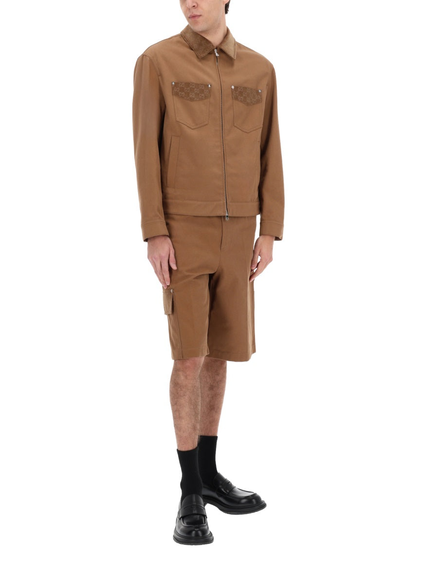 Gucci Men Shorts With Gg Details GUCCI