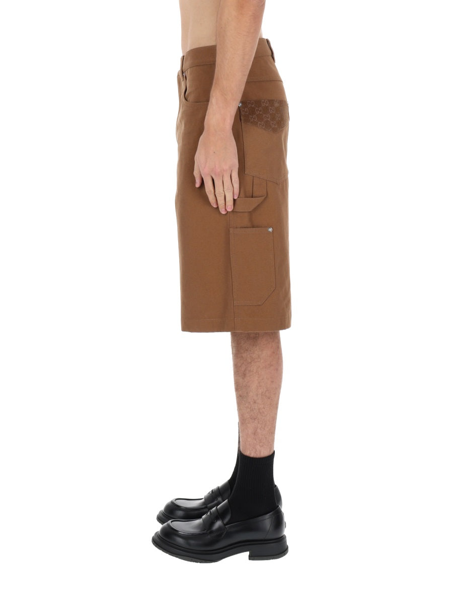 Gucci Men Shorts With Gg Details GUCCI